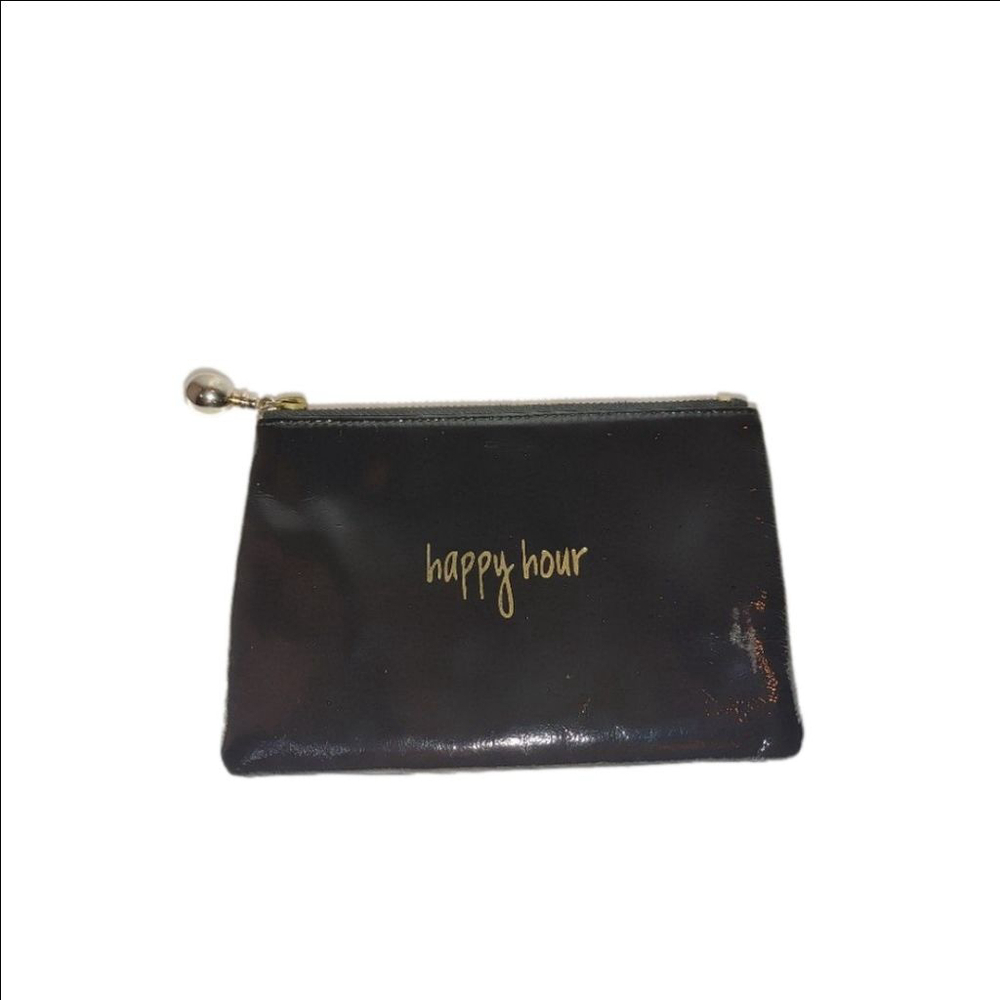 Halogen "Happy Hour" Patent Leather Zippered Pouch